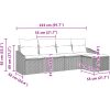 5 Delar Trädgårdssoffset med Kuddar Grå Poly Rottning vidaXL 233 x 117 x 85 cm – miniatyr 8