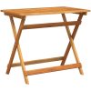 5 Delars Fällbart Bistro Set med Kuddar Solid Akaciaträ vidaXL 90 x 55 x 75 cm – miniatyr 5