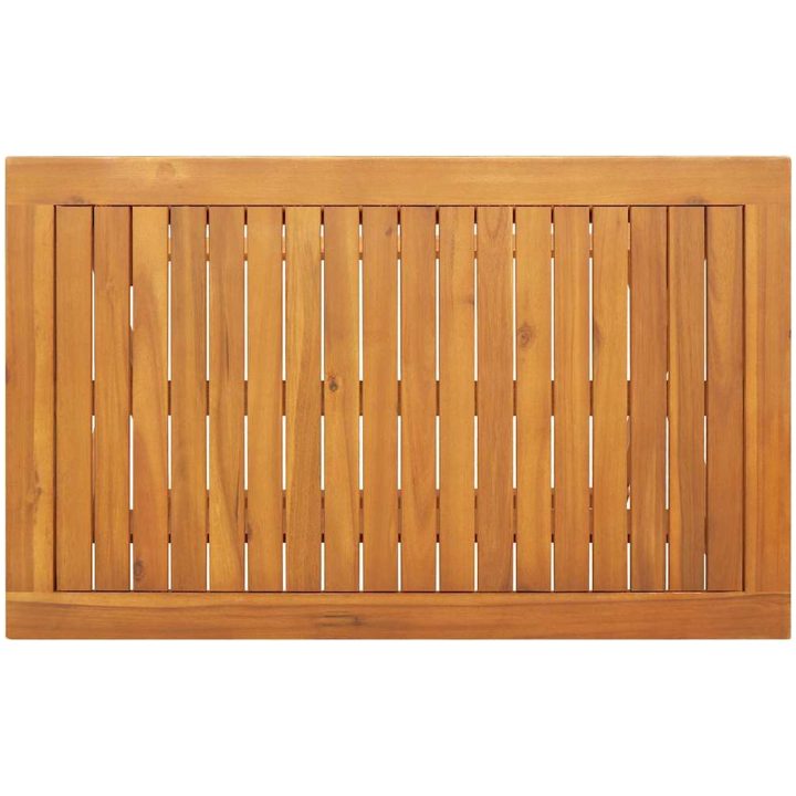 5 Delars Fällbart Bistro Set med Kuddar Solid Akaciaträ vidaXL 90 x 55 x 75 cm – bild 8