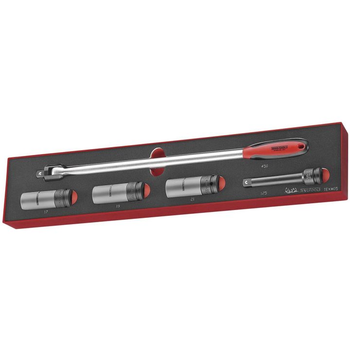 5 delars Hjulmutterhylssats TEXW05 Teng Tools HJULMUTTERHYLSSATS EVA 5 DELAR – bild 2