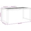 5-delars matgrupp för trädgården i solid akacia och metall vidaXL 160 x 80 x 75 cm – miniatyr 12