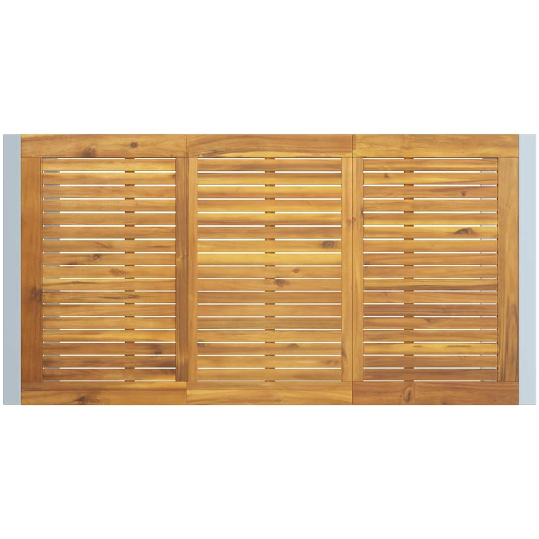 5-delars matgrupp för trädgården i solid akacia och metall vidaXL 160 x 80 x 75 cm – bild 8