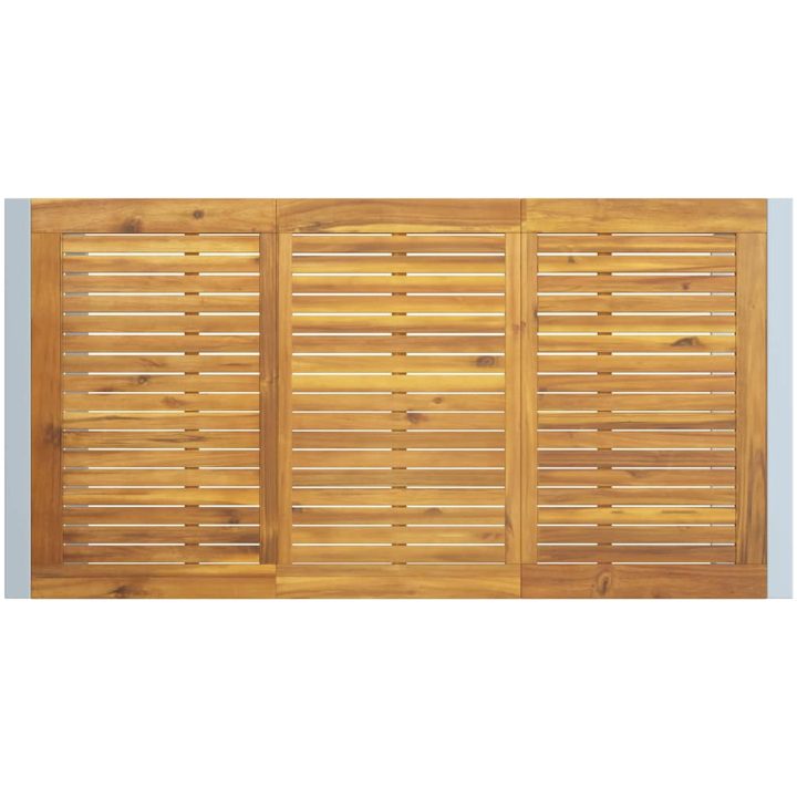 5-delars matgrupp för trädgården i solid akacia och metall vidaXL 160 x 80 x 75 cm – bild 8