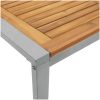 5-delars matgrupp för trädgården i solid akacia och metall vidaXL 160 x 80 x 75 cm – miniatyr 9