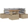 5-delars soffgrupp med kuddar i beige poly rattan vidaXL 100 x 55 x 73 cm – miniatyr 2