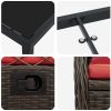 5 Delars Trädgårds Matbord Set Brun Poly Rattan vidaXL 4 - Sits – miniatyr 9