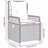 5 Delars Trädgårds Matbord Set Brun Poly Rattan vidaXL 4 - Sits – miniatyr 10