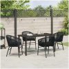 5-delars Trädgårds Matgrupp - Snygg poly rattan i svart. vidaXL 140 x 70 x 73 cm – miniatyr 4