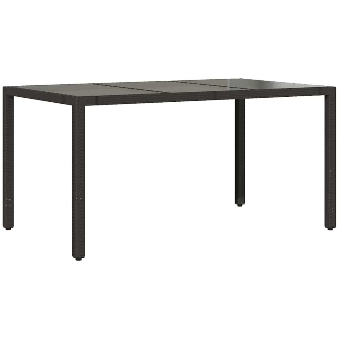 5 Delars Trädgårds Matsalsset Svart Poly Rattan vidaXL 4 - Sits – bild 5