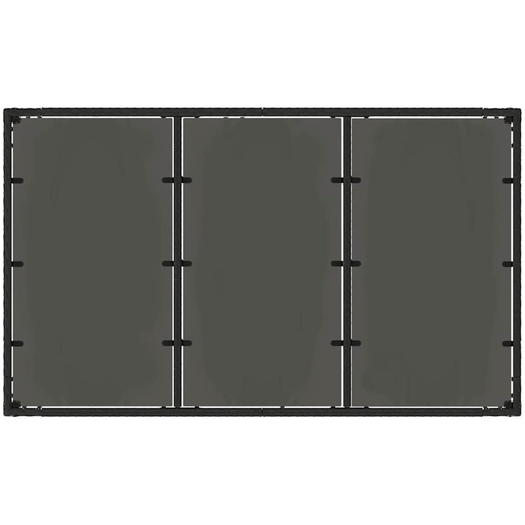 5 Delars Trädgårds Matsalsset Svart Poly Rattan vidaXL 4 - Sits – bild 8