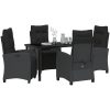 5 Delars Trädgårdsbordset Svart Poly Rattan vidaXL 57 x 66 x 93 cm – miniatyr 3