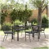 5-delars trädgårdsgrupp med kuddar, svart poly rattan vidaXL 140 x 80 x 73 cm – miniatyr 1