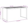 5-delars Trädgårdsmatbordset Grått Stål och Solid Akaciaträ vidaXL 160 x 80 x 75 cm – miniatyr 12