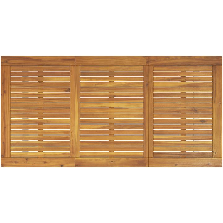 5-delars Trädgårdsmatbordset Grått Stål och Solid Akaciaträ vidaXL 160 x 80 x 75 cm – bild 8