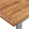 5-delars Trädgårdsmatbordset Grått Stål och Solid Akaciaträ vidaXL 160 x 80 x 75 cm – miniatyr 9