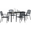 5-delars trädgårdsmatbordset i antracitstål vidaXL 140 x 70 x 73 cm – miniatyr 3