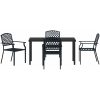5-delars trädgårdsmatbordset i antracitstål vidaXL 140 x 70 x 73 cm – miniatyr 7
