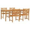 5-delars trädgårdsmatbordset i robust akacia vidaXL 150 x 90 x 74 cm – miniatyr 2