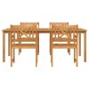 5-delars trädgårdsmatbordset i robust akacia vidaXL 150 x 90 x 74 cm – miniatyr 7