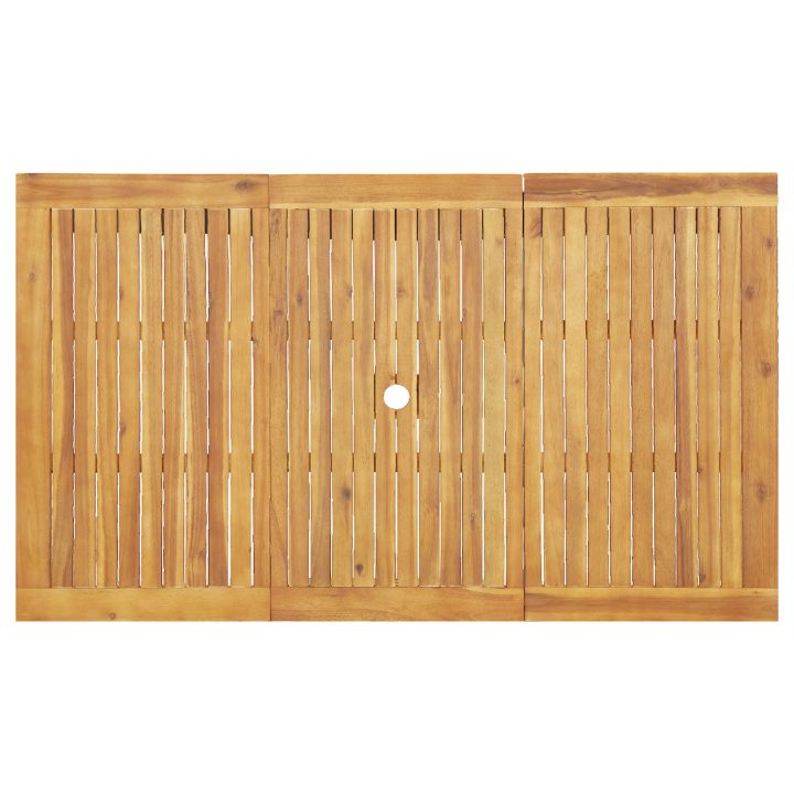 5-delars trädgårdsmatbordset i robust akacia vidaXL 150 x 90 x 74 cm – bild 8