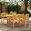 5-delars trädgårdsmatbordset i robust akacia vidaXL 150 x 90 x 74 cm – miniatyr 1