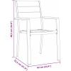 5-delars trädgårdsmatbordset med svart HDPE vidaXL 80 x 80 x 73 cm – miniatyr 8