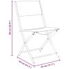 5-delars Trädgårdsmatgrupp - Svart Textilene och Stål vidaXL 80 x 80 x 73 cm – miniatyr 9