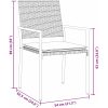 5 Delars Trädgårdsmatmöbel Set med Kuddar Svart Poly Rattan vidaXL Standard – miniatyr 8