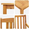 5-delars trädgårdsmatsalsset i massivt akaciaträ vidaXL 4 - Sits – miniatyr 11