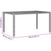 5-delars trädgårdsmatsalsset med kuddar svart poly rattan vidaXL 150 x 90 x 75 cm – miniatyr 11