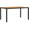 5-delars trädgårdsmatsalsset med kuddar svart poly rattan vidaXL 150 x 90 x 75 cm – miniatyr 5