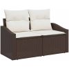 5-delars trädgårdsmatset med kuddar, grå poly rattan vidaXL 55 x 55 x 37 cm – miniatyr 4