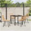 5-delars Trädgårdsmiddagsset i Brun Poly Rattan vidaXL 80 x 80 x 73 cm – miniatyr 4