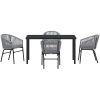 5 Delars Trädgårdsmiddagsset i Grå Poly Rattan vidaXL 140 x 70 x 73 cm – miniatyr 7