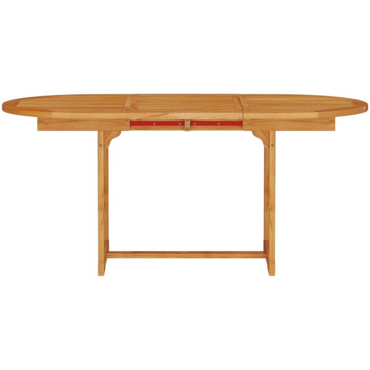 5-delars trädgårdsmöbelset i massiv akacia vidaXL Bord, (120 - 170) x 80 x 75 cm, stol, 56 x 72/93/99/ – bild 9