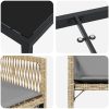5-delars trädgårdsmöbelset med kuddar i beige poly-rattan vidaXL 80 x 80 x 73 cm – miniatyr 8