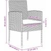 5-delars trädgårdsmöbelset med kuddar i svart polyester och rattan. vidaXL 140 x 70 x 73 cm – miniatyr 9