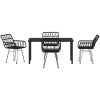 5-delars trädgårdsmöbelset, svart poly rattan. vidaXL 140 x 70 x 73 cm – miniatyr 5