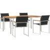 5 Delars Trädgårdsmöbler Massivt Akaciaträ vidaXL Medium – miniatyr 2