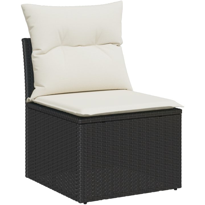 5-delars trädgårdsofaset med kuddar i brun polyrotting vidaXL 294 x 117 x 85 cm – bild 5