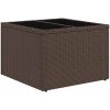 5-delars trädgårdsoff-set med kuddar i brun poly-rattan vidaXL Medium – miniatyr 6