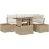 5-delars trädgårdsoffaset med beige kuddar i poly rattan vidaXL 100 x 55 x 73 cm – miniatyr 2
