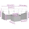5-delars trädgårdsoffaset med kuddar Beige Poly Rattan vidaXL 178.5 x 123.5 x 85 cm – miniatyr 9