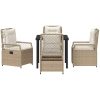 5 Delars Trädgårdsset i beige poly rattan vidaXL 80 x 80 x 73 cm – miniatyr 6
