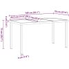 5 Delars Trädgårdsset i Grå Poly Rattan vidaXL 140 x 70 x 73 cm – miniatyr 9