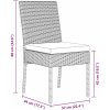 5 Delars Trädgårdsset i Grå Poly Rattan vidaXL 140 x 70 x 73 cm – miniatyr 8