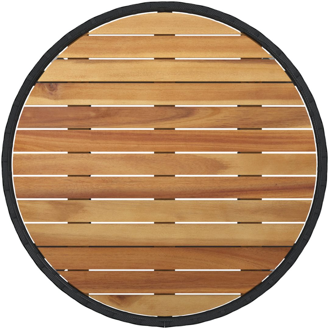 5-delars trädgårdsset i svart poly rattan vidaXL 60 x 60 x 75 cm – bild 8