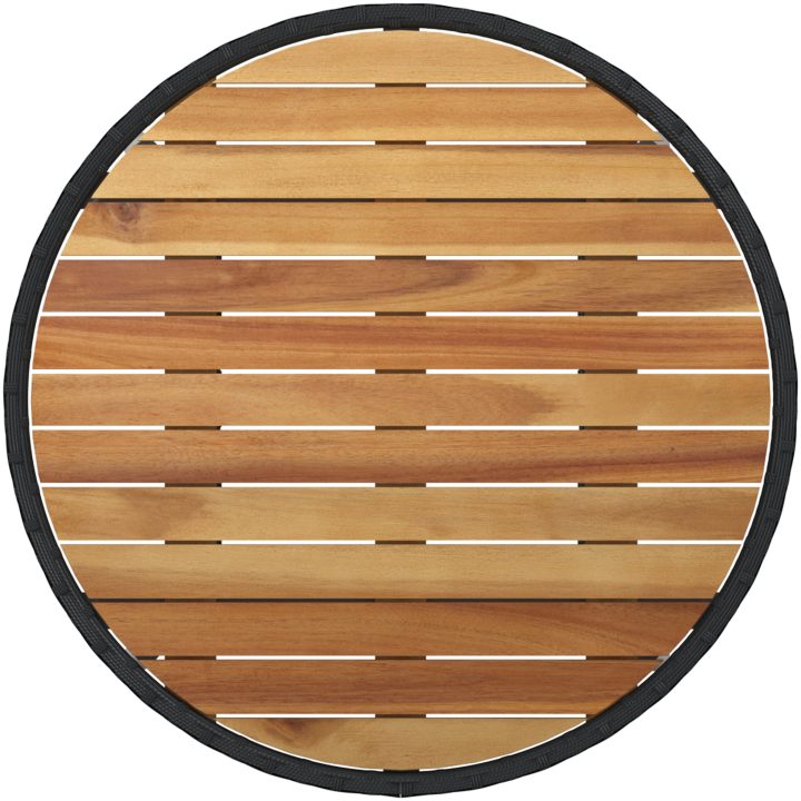 5-delars trädgårdsset i svart poly rattan vidaXL 60 x 60 x 75 cm – bild 8