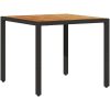 5-delars trädgårdsset med kuddar svart poly-rattan vidaXL 90 x 90 x 75 cm – miniatyr 5