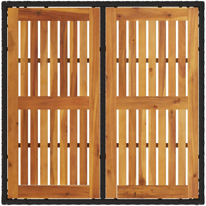 5-delars trädgårdsset med kuddar svart poly-rattan vidaXL 90 x 90 x 75 cm – bild 8